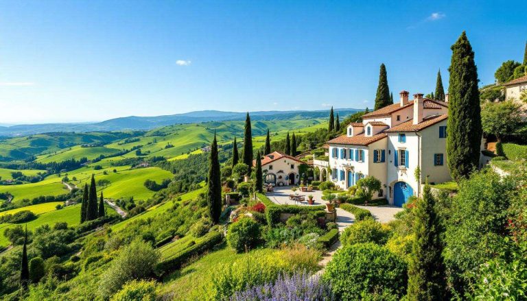 Le foto della casa in Toscana tutta bianca e azzurra