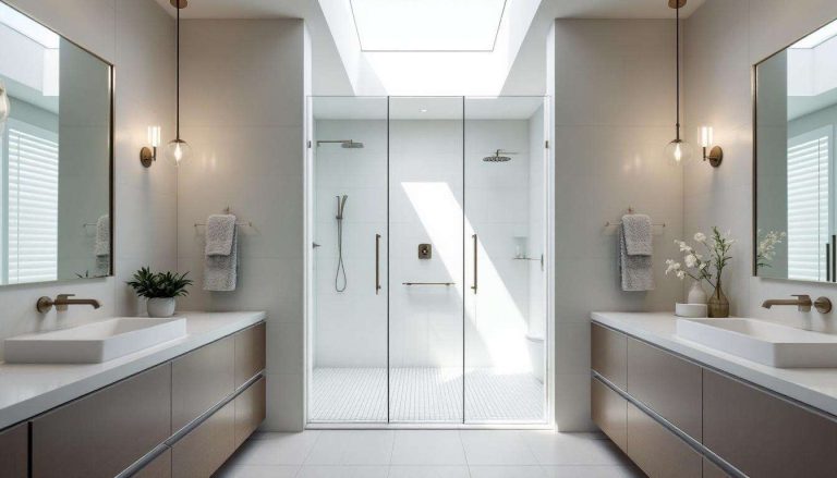 Come realizzare una doccia passante? 4 progetti che ottimizzano lo spazio in due bagni adiacenti