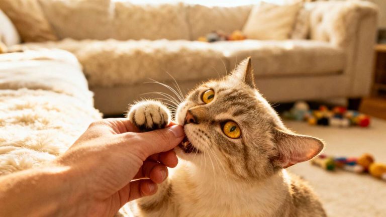 Se il gatto ti morde piano, significa questo