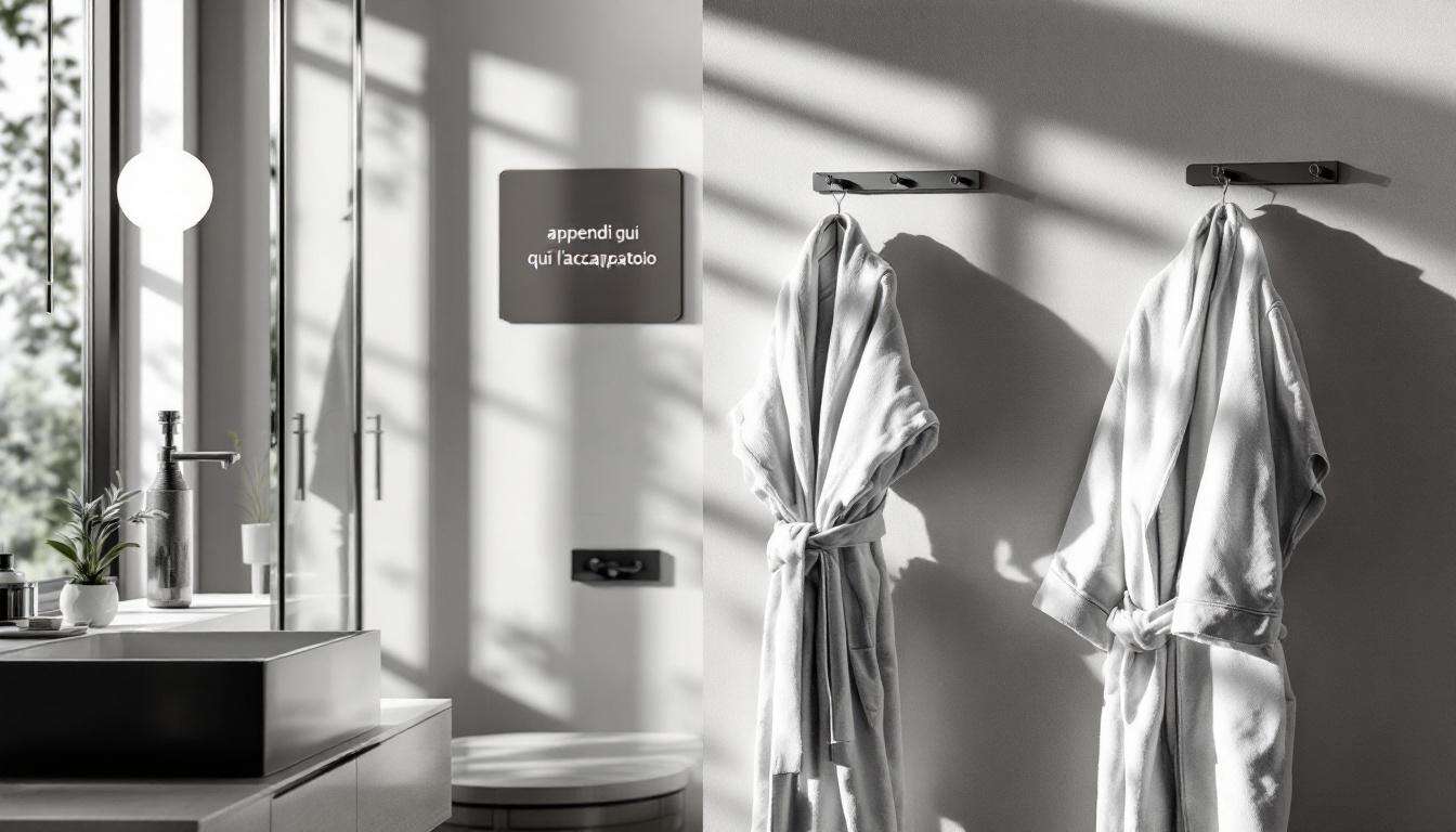 Idee per appendere accappatoi in bagno: soluzioni discrete e intelligenti