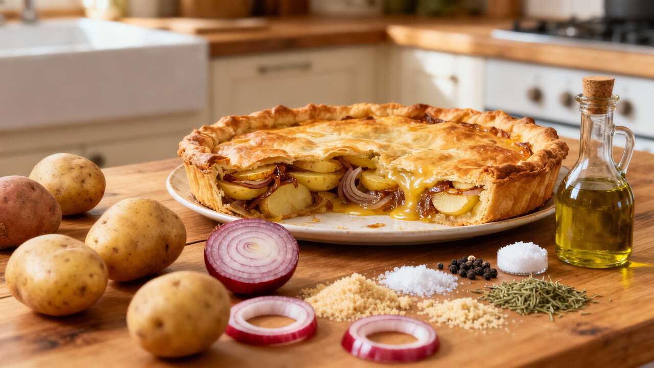 Cena con 2 euro: la torta rustica di patate e cipolle che sa di tradizione